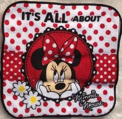minnie a Милое Ариэль Рапунцель принцесса Минни мультфильм хлопок полотенце для лица дети девочка подарок на день рождения 16 см* 16 см - Цвет: minnie a