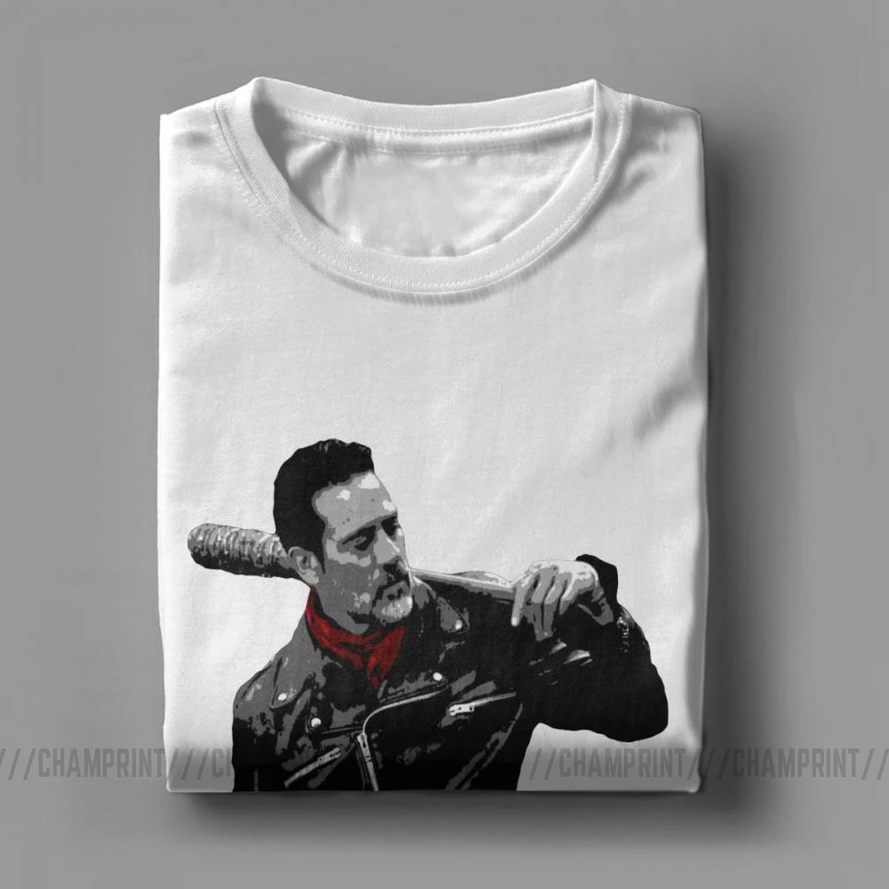 You Got Red On T Shirts Men's Pure Cotton Funny T-Shirts Crewneck Negan Lucille The Walking Dead Tees Tops Plus Size | Мужская