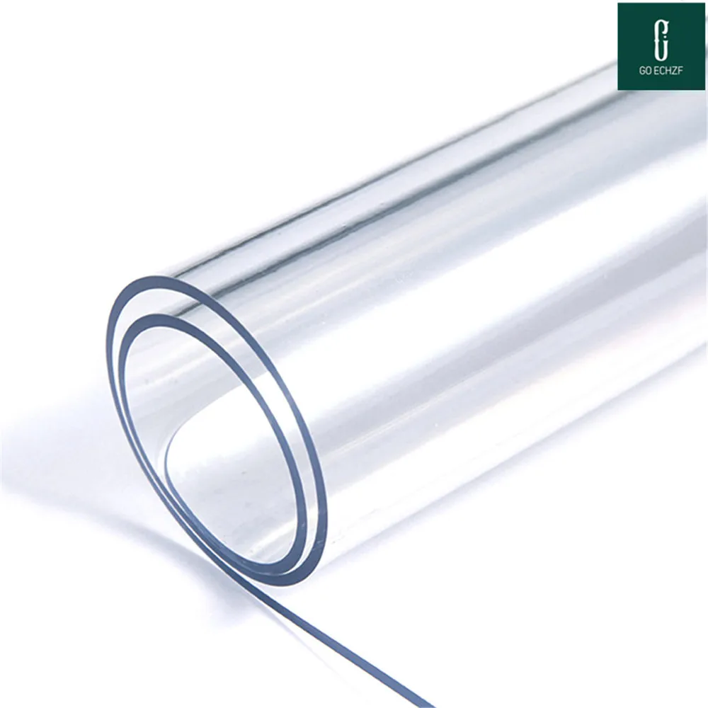 

2mm PVC Tablecloth Transparent Table Cloth Waterproof PVC Dining Table Cover Mat Soft Glass Cloth for Rectangular Table