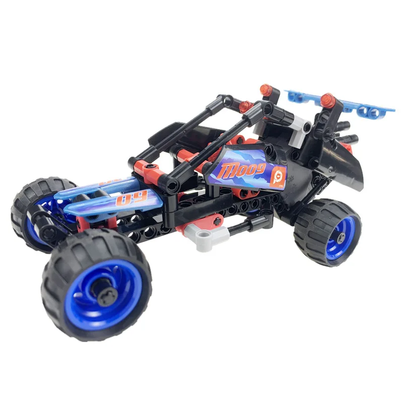 

building block assembling toy car children's puzzle inserting plastic recoil small racing car children's building block toys