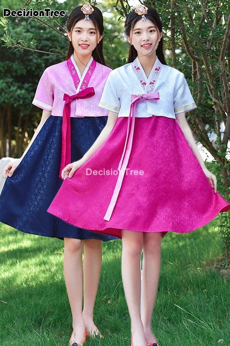 

2021 traditional korean clothing for women court national costume hanbok sequined stage dance dress year party wear