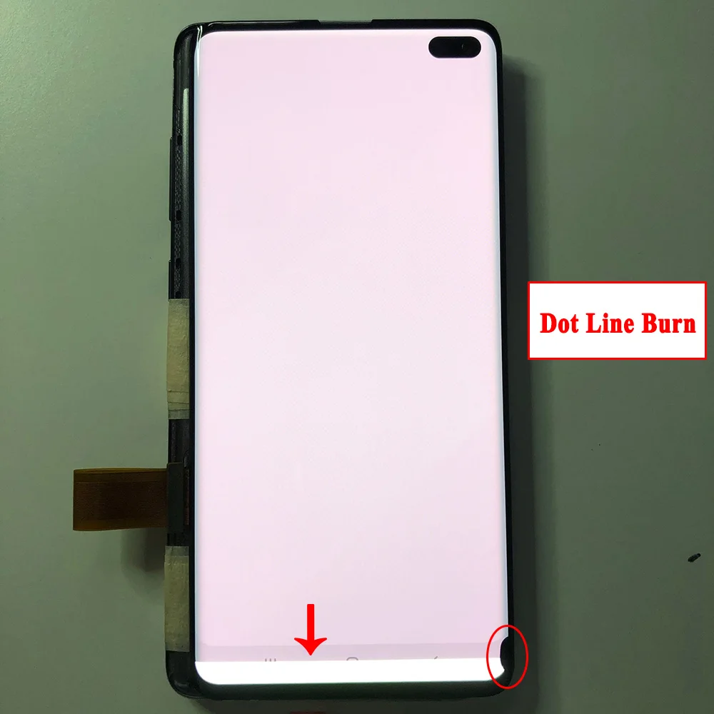 

Display s10 plus 6.4'' LCD For SAMSUNG Galaxy S10 PLUS SM-G9750 G975F Display Touch Screen Digitizer Replacement With Dead pixel