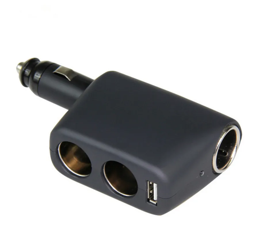 Зарядное устройство 12V2 для автомобиля 4 В 3 направления вращающееся USB
