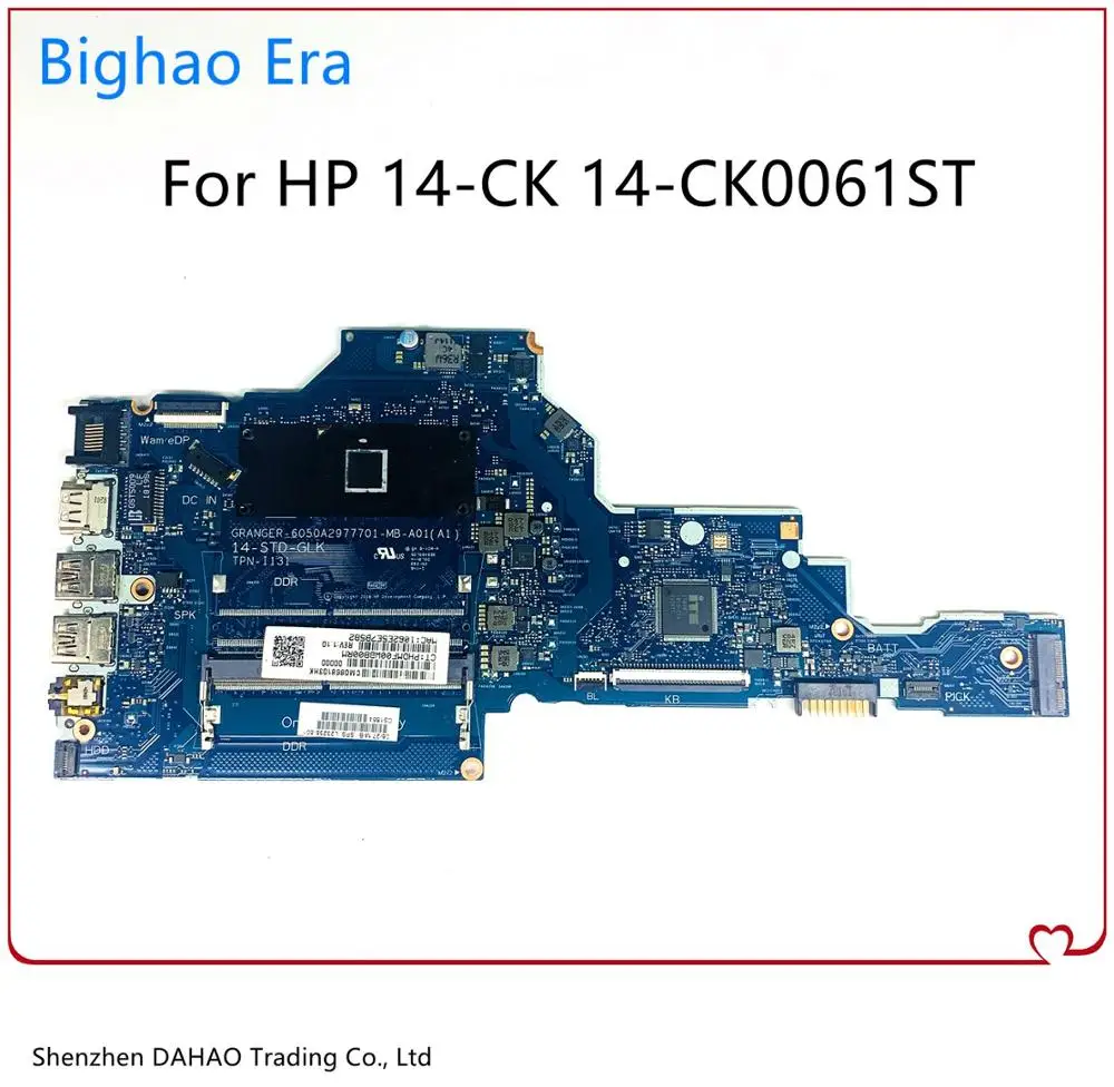 

TPN-I131 For HP 240 G7 14-CK Laptop Motherboard L23236-001 L23236-601 With N5000 CPU DDR4 GRANGER 6050A2977701-MB-A01 100% Test