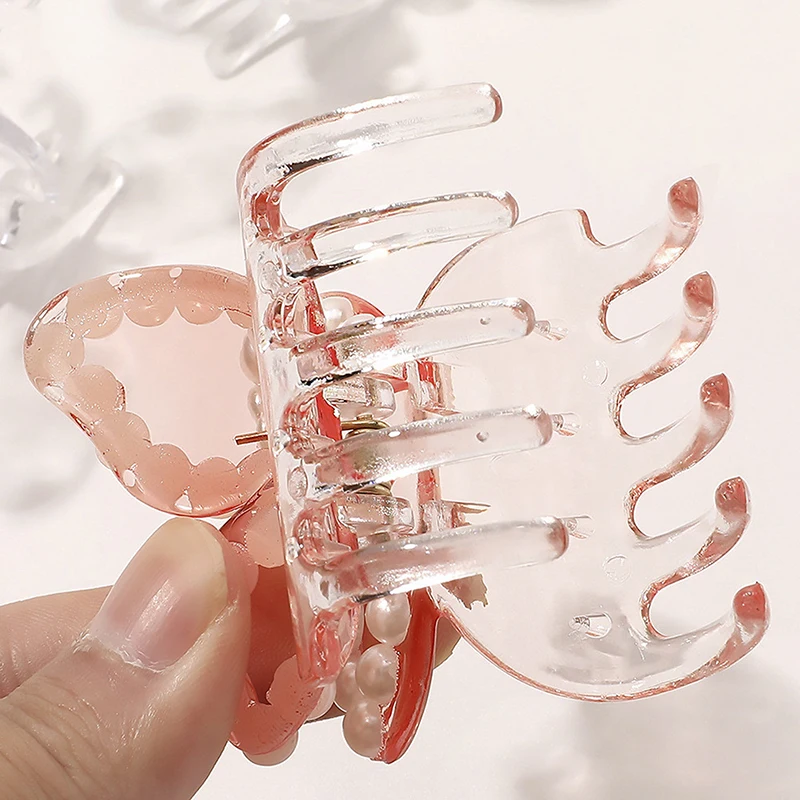 Summer Small Transparent Butterfly Hair Claws Hairpin Cute Grabs Acrylic Clip For Women Sweet Accessory 6 Style | Украшения и