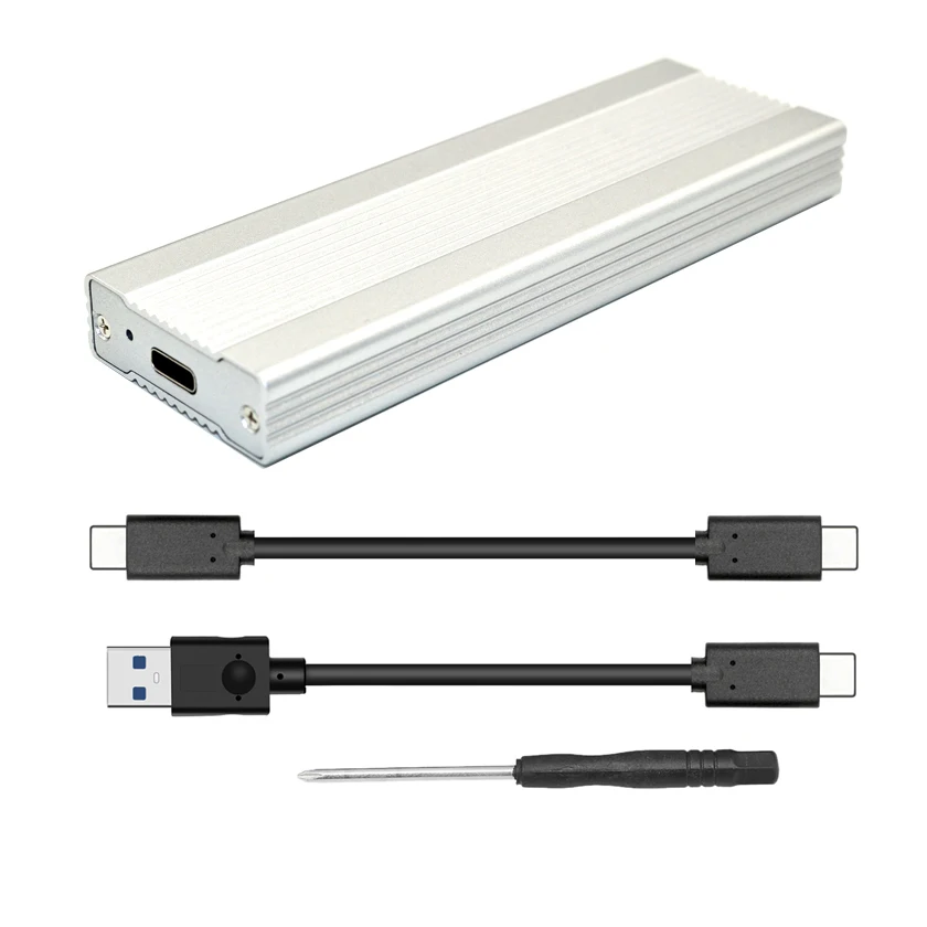 Silver A-C C-C M2 корпус SSD NVME USB SSD HDD корпус ssd-бокс M.2 чехол адаптер USB 3,1 Gen 2 внешних M 2 Коробка для NVME M ключ 2242/2260/2280 M2 чехол - Цвет: Silver A-C C-C