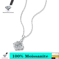 925 silver 1ct2ct3ct f color moissanite snow flower vvs elegant wedding pendant necklace for women anniversary gift
