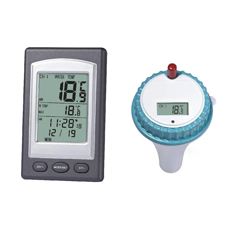 Termometro per piscina senza fili termometro galleggiante piscina esterna Spa termometro digitale galleggiante sensore di temperatura dell'acqua