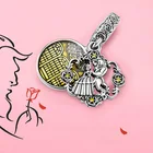 Женский браслет из серебра 925 пробы, с шармами Красавица и Чудовище