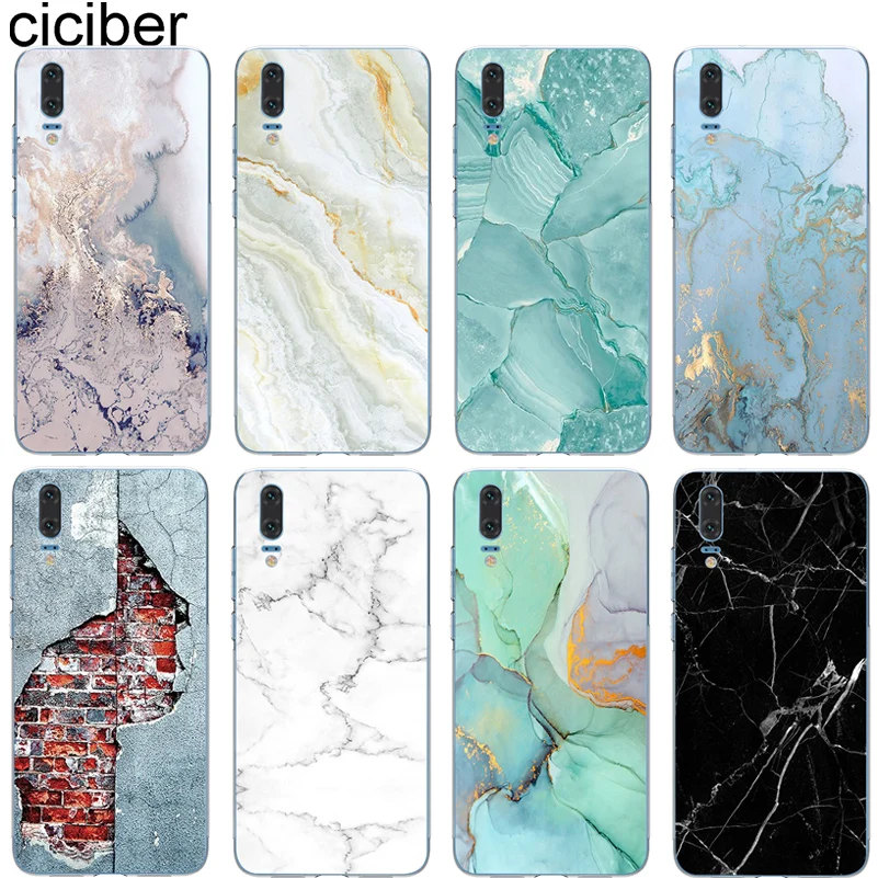 Ciciber мраморный чехол для Huawei P20 P30 P10 P9 Lite Pro Мягкий Силиконовый ТПУ телефона Mate 30 10 9