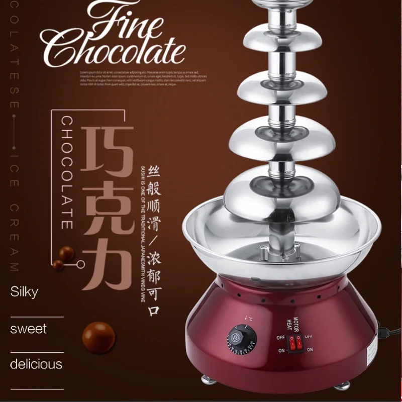 

Five-layer Chocolate Fountain Machine Automatic Household Spray Tower Commercial Wedding Hall Chocolate Party Waterfall Machine