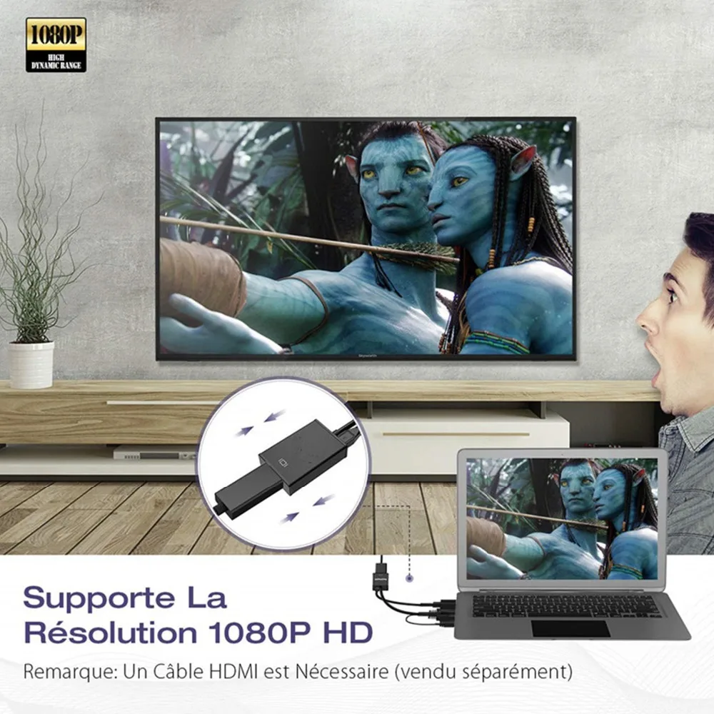 Преобразователь из VGA в HDMI адаптер Выход 1080P HD с аудио VGA2HDMI ТВ AV в HD ТВ Видео кабель конвертер адаптер для ТВ ПК