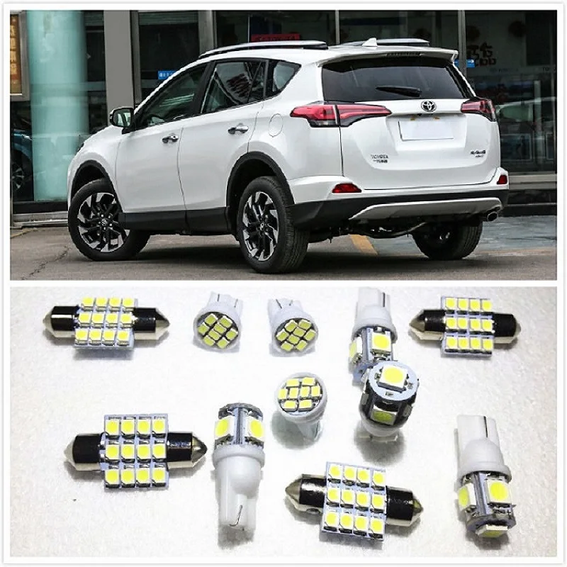 11 компл. белый светодиодный светильник внутренняя упаковка T10 и 31 мм Карта Купол