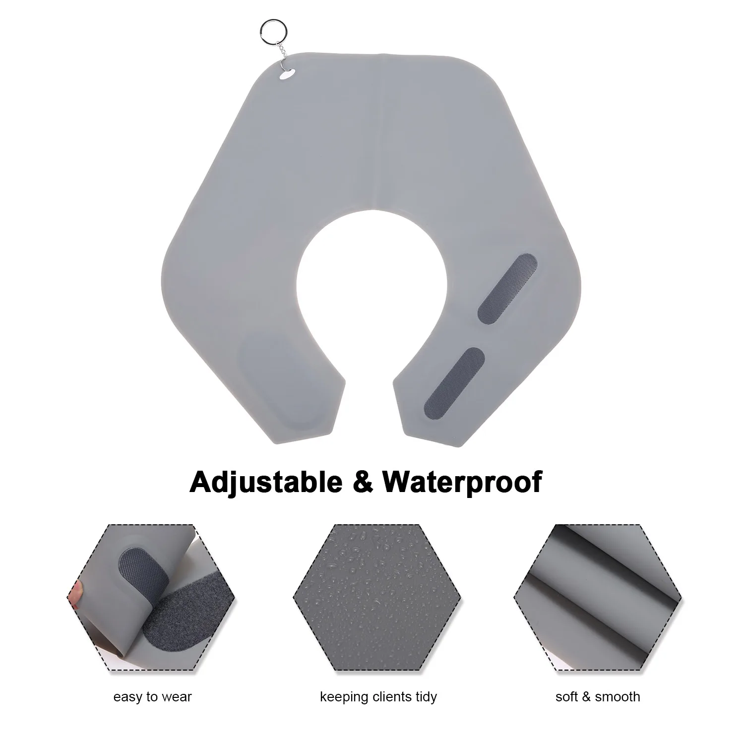 Профессиональный Регулируемый силиконовый фартук для стрижки волос