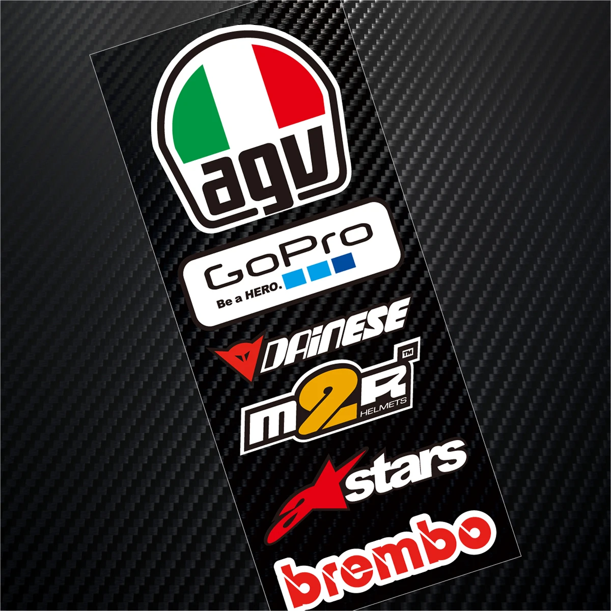 

Reflective Vinyl Motorcycle Agv Helmet Sticker Decals Casco Moto Agv Visor Stickers k5 k3 Italy Logo For Ducati Vespa Aprilia