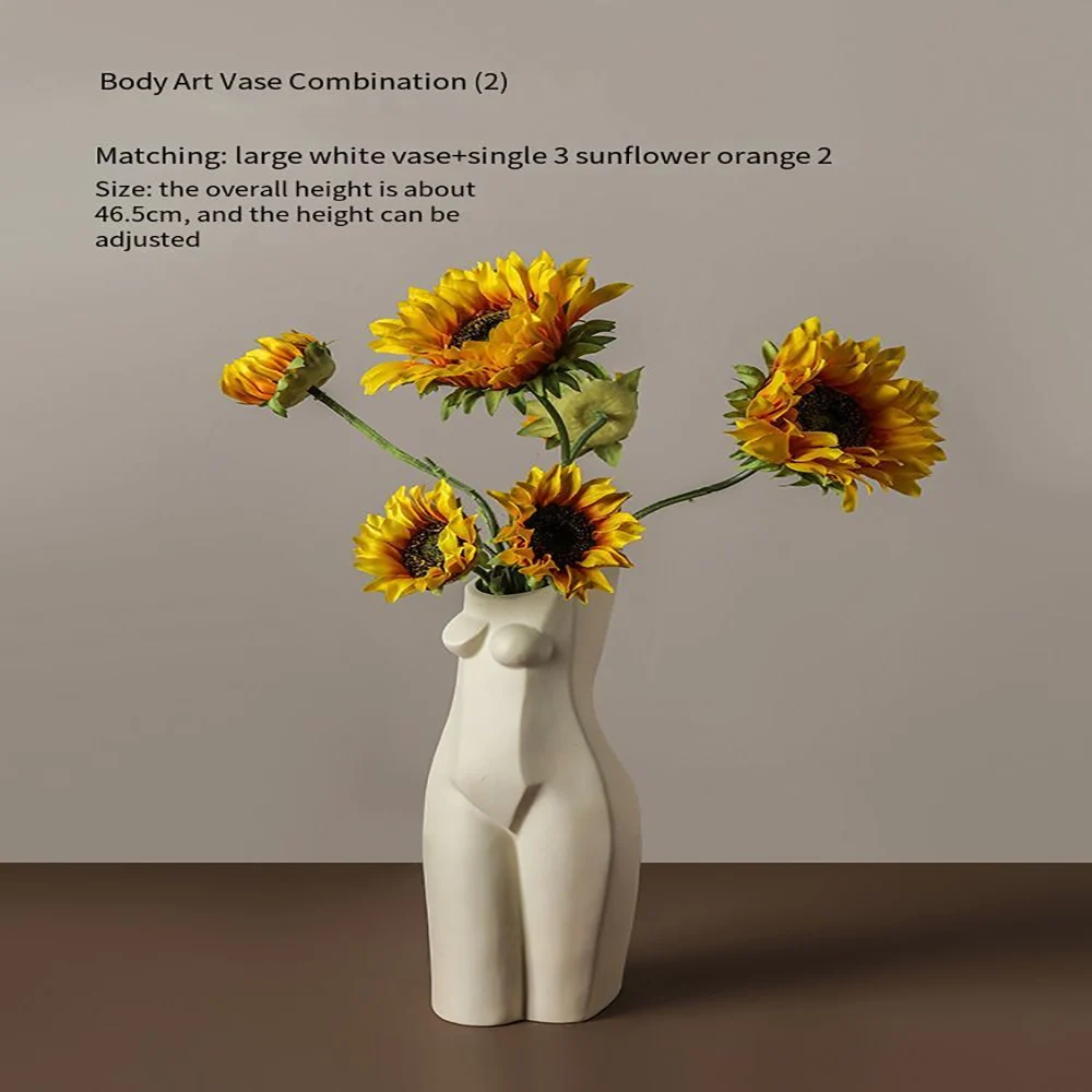 

Abstract creative human body geometric vase simple living room flower arrangement home desktop art soft decoration furnishings