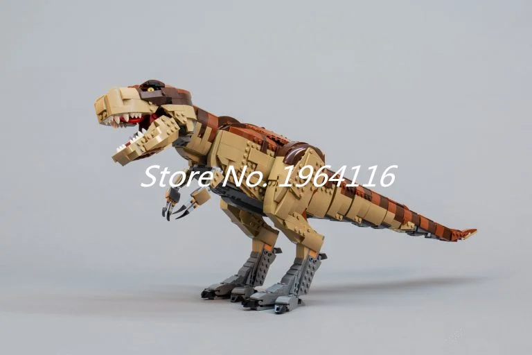 Новинка 61001 года, серия "Мир Юрского периода", Парк Юрского периода: T. rex Rampage, модель, набор строительных блоков, совместимые 75936, Классические игрушки