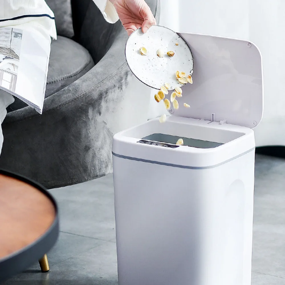 

1pc Smart Garbage Can Induction Dustbin Contactless Waste Bin Waste Storage Bin