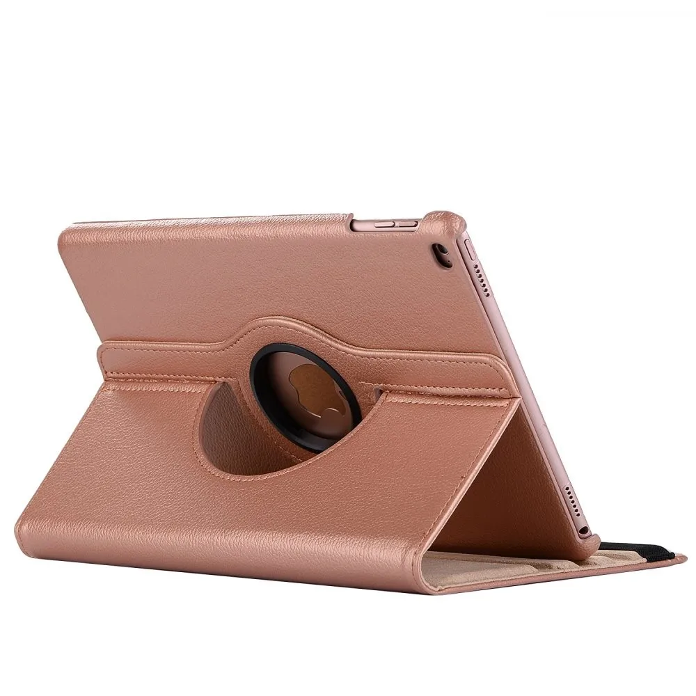 Чехол для iPad 9,7,,, Чехол для iPad Air 2, Air 1, чехол, 5, 6, 5, 6, 6 поколение, чехол, вращающийся на 360 градусов, кожаный смарт-чехол - Цвет: Rose Gold