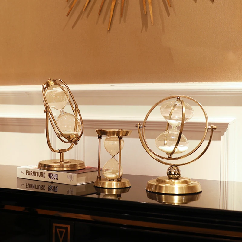 15/30 мин. современные металлические поворотные песочные часы с таймером украшение