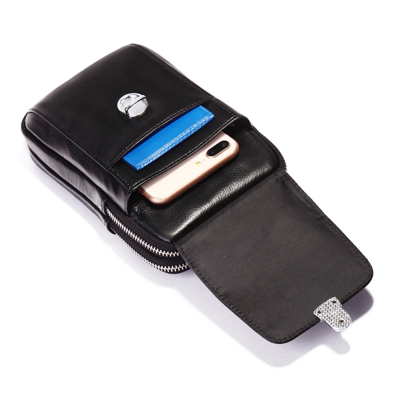 Мужская поясная сумка из натуральной кожи забавная маленькая сумочка-мессенджер