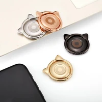 metal finger ring mobile phone smartphone stand holder cute cat phone socket holder for xiaomi huawei bracket stand accessories