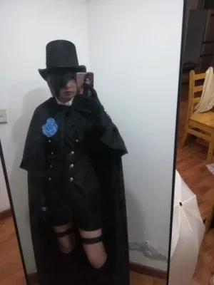 Черный Дворецкий Косплей Ciel Phantomhive Черный Косплей Костюм Полный комплект