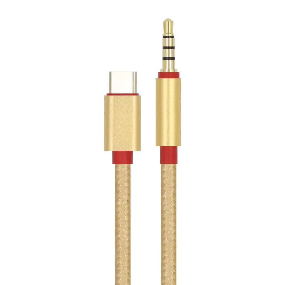 Золотой Type C USB-C до 3,5 мм Мужской Аудио разъем AUX Переходный кабель для автомобиля стерео - Цвет: Золотой