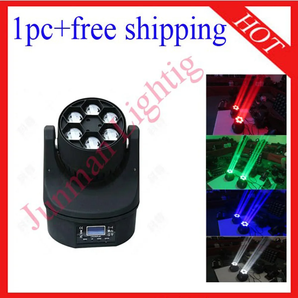 

6*15W Bee Eyes LED Beam Moving Head Disco DJ Stage Light 1pc Free Shipping