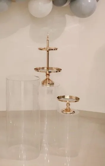 Прозрачная акриловая цилиндрическая подставка для торта десерта | Дом и сад