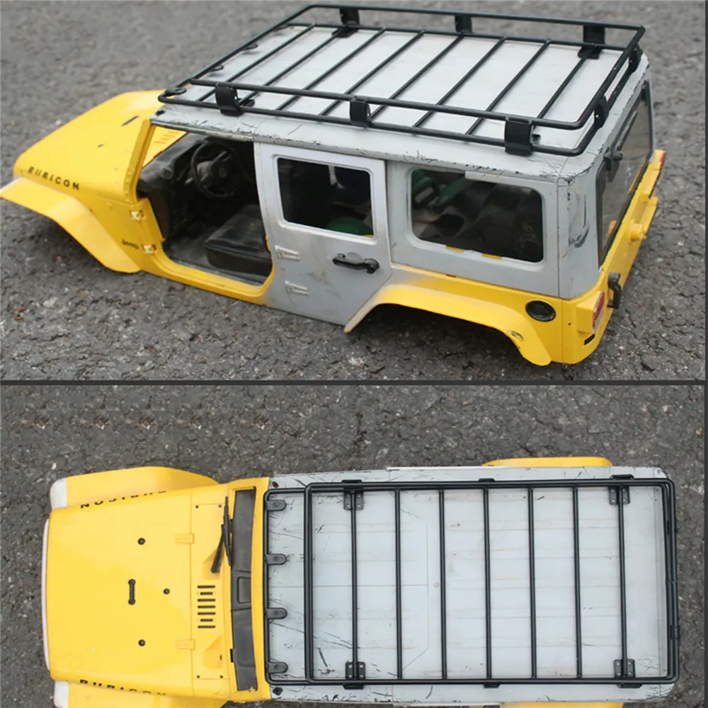 

Багажник на крышу, багаж для 1/10 Wrangler Pajero Top Storage, внешний Радиоуправляемый гусеничный автомобиль, запчасти, аксессуары