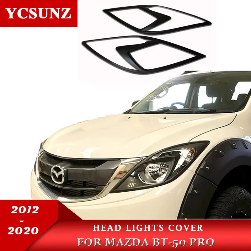 Автомобильные аксессуары матовый черный налобный фонарь чехол для Mazda BT 50 2012 2019