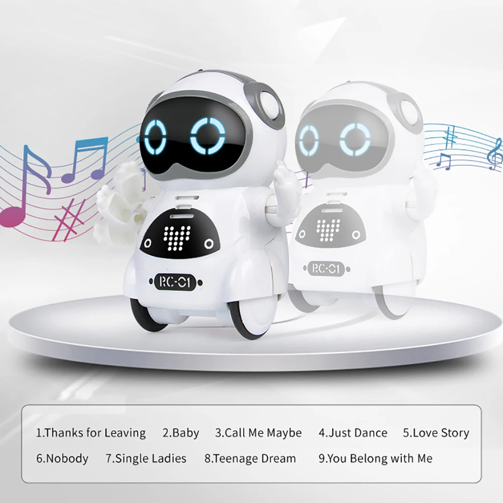 

Mini Pocket Robot Voice Control Chat Record Sing Dance Interactive Kids Toy
