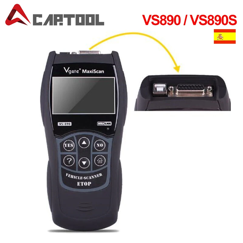 Считыватель кодов VS890 OBD2 по лучшей цене универсальный сканер VGATE многоязычный