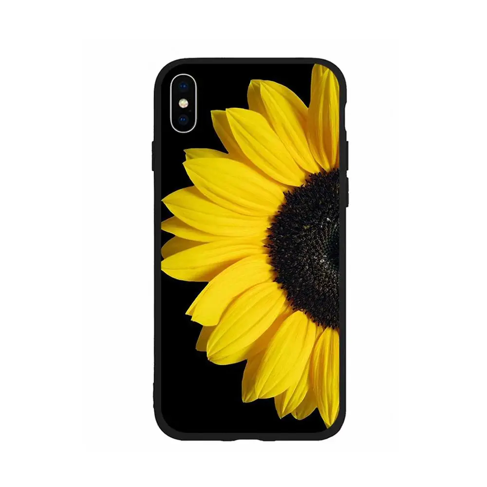 Чехол для телефона с изображением подсолнуха Iphone 6 6s 7 8 plus X XR XS XSmax Хризантема