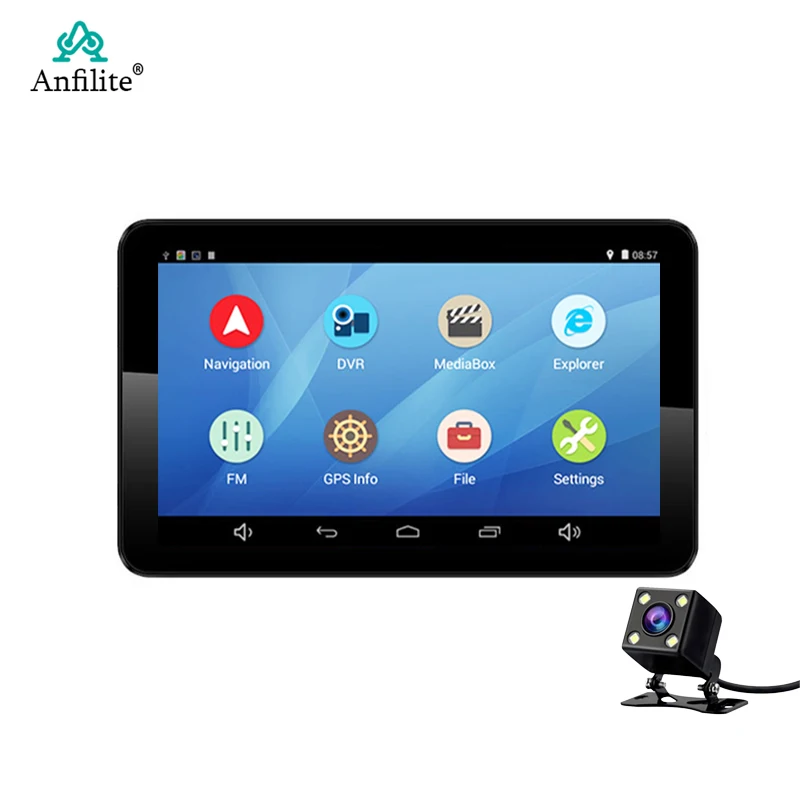 

7 inch Capacitive Android Quad Core DDR 768M 16GB car DVR with GPS Navigator dash cam 1080P truck recorder
