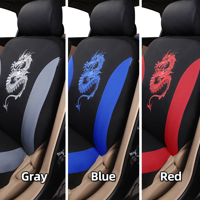 AUTOYOUTH 9PCS Car Seat Covers Set Universal Fit Most Cars with Dragon Pattern Detail Styling Protector | Автомобили и мотоциклы