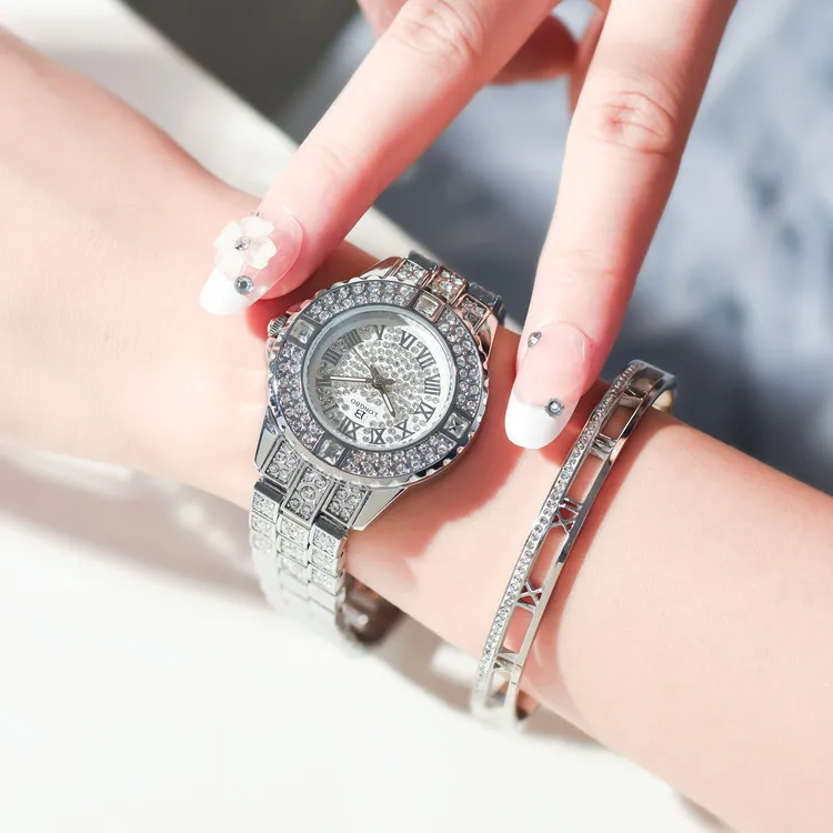 

Longbo / Longbo new 80642 diamond inlaid watch fashion women's eye steel band watch waterproof quartz watch