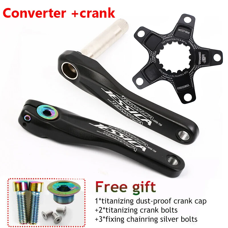 Converter 5-crank JESSICA 170 шатун GXP 4/5 коготь велосипедная рукоятка MTB конвертер алюминиевая дорожная горная велосипедная цепь Запчасти для велосипедов аксессуары - Цвет: Converter 5-crank
