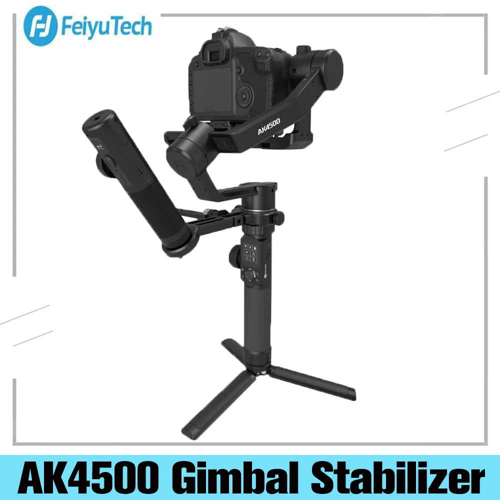 

FeiyuTech 3-Axis AK4500 Handheld Gimbal Stabilizer Kit for DSLR Camera Sony/Panasonic/Canon with Remote Pole Tripod Follow Fcous