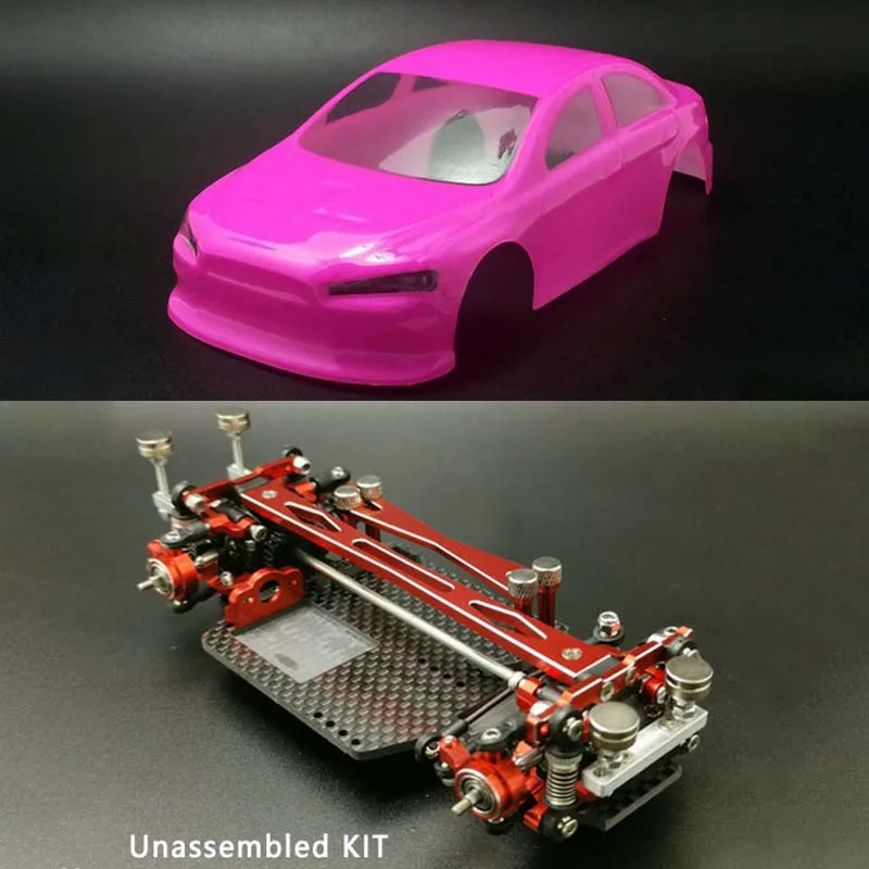 

FTRC MINID Chassis Body Shell KIT Upgraded Parts For DIY 1/28 Lancer EVO Racing Drift Car Model THZH1069-SMT5