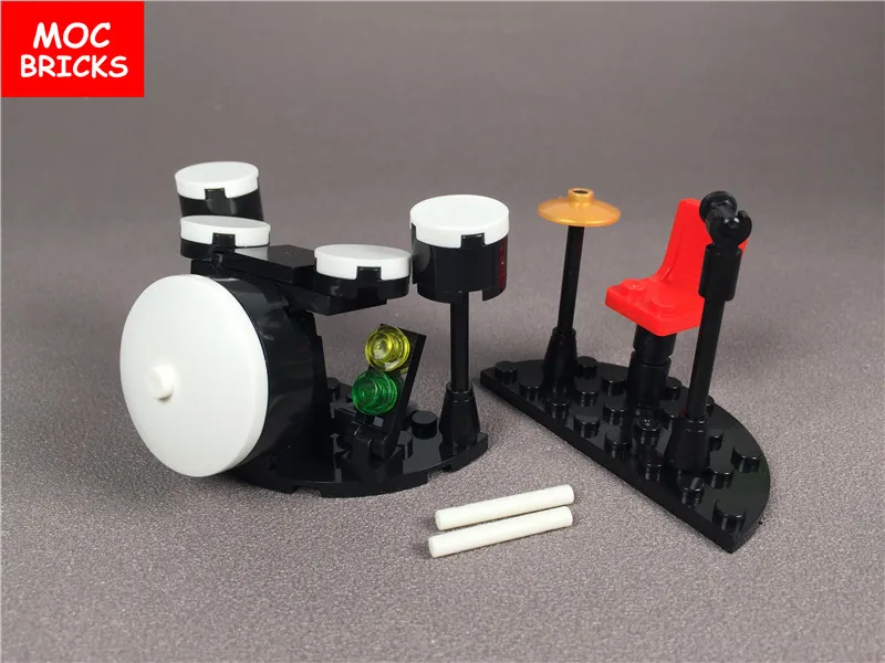 Набор кубики MOC DIY набор барабанов музыкальное оборудование микрофонные