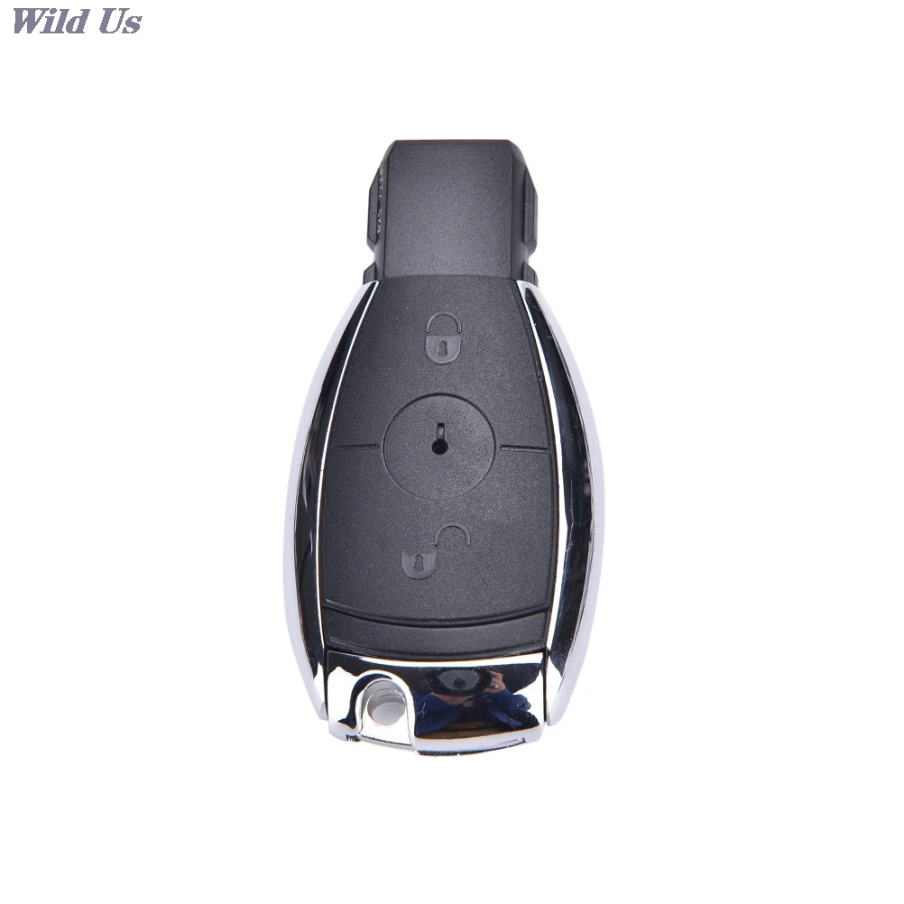 

NEW Chrome 2 Button Smart Remote Key Case For MB CL SLk CLK C E S Class