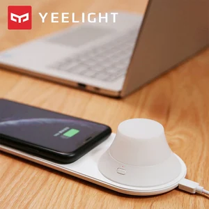 Беспроводное зарядное устройство Yeelight со светодиодной подсветкой, магнитное притяжение, быстрая зарядка для телефонов Iphone, Samsung, Huawei