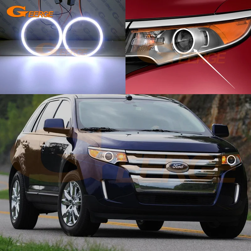 Для Ford Edge 2011 2012 2013 2014 Отличный ультра яркий COB комплект светодиодов глаза ангела