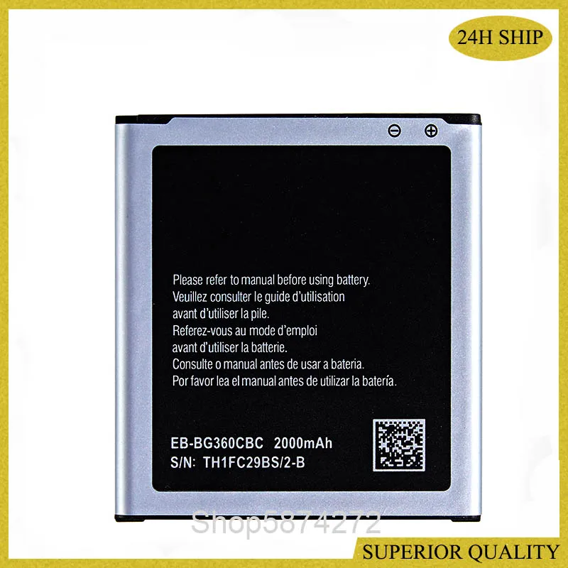 

EB-BG360CBC EB-BG360CBE /CBU/CBZ EB-BG360BBE 2000mAh аккумулятор для Samsung Galaxy CORE Prime G3606 G3608 G3609