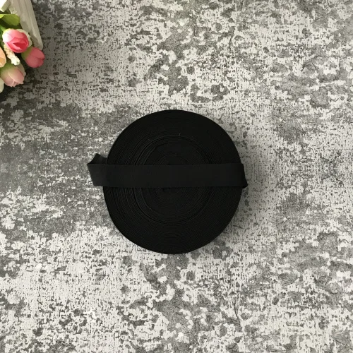 black 3/4 ''(20 мм) матовая цветная косая лента эластичная лента тесьма отделка Кружева сплошной головной убор ручной работы DIY украшения ремесла - Цвет: black