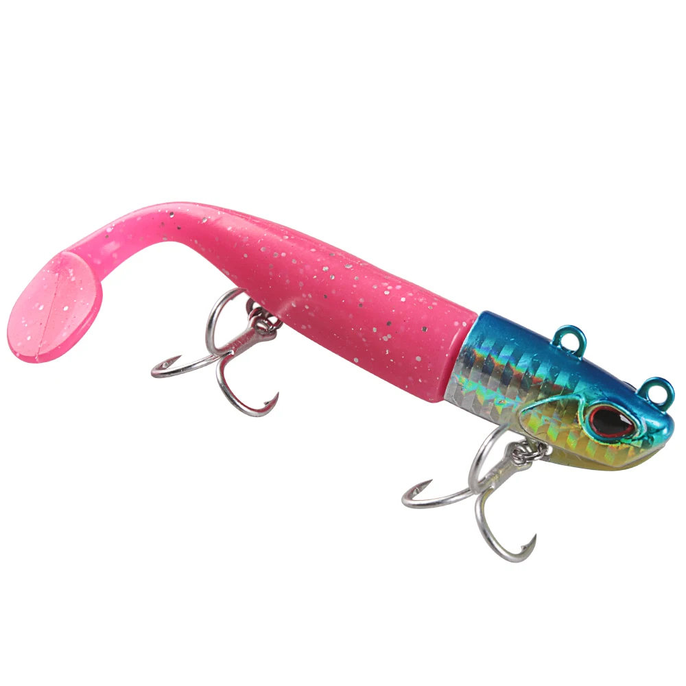 Мягкая рыболовная приманка с тройным крючком и запасным хвостом | Спорт