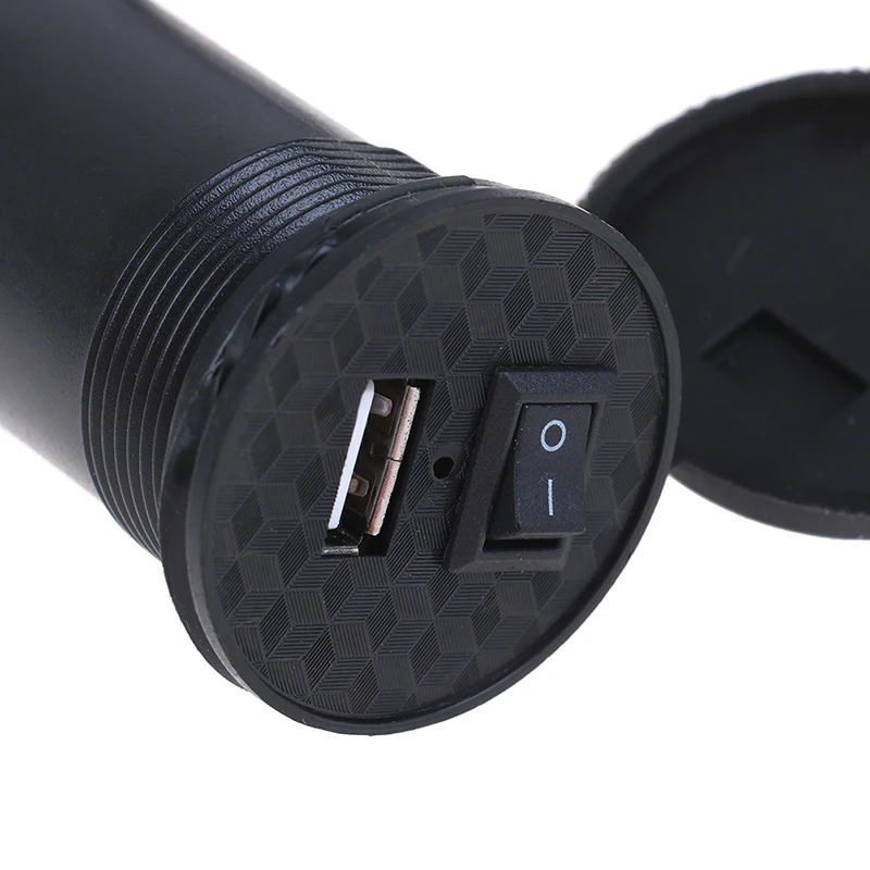 

1pcs Universal Motorcycle USB Car Charger 12V Switch Lighter Socket Plug Waterproof Adapter 1.5A Fast Charging Black