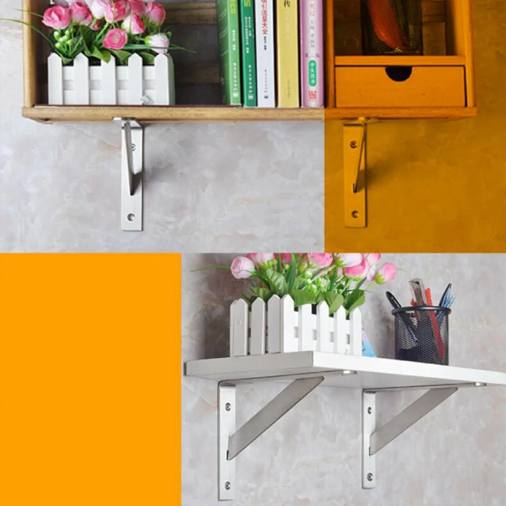 2 шт. прочный промышленный настенный кронштейн для полки треугольный из